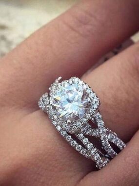 Silver ring set